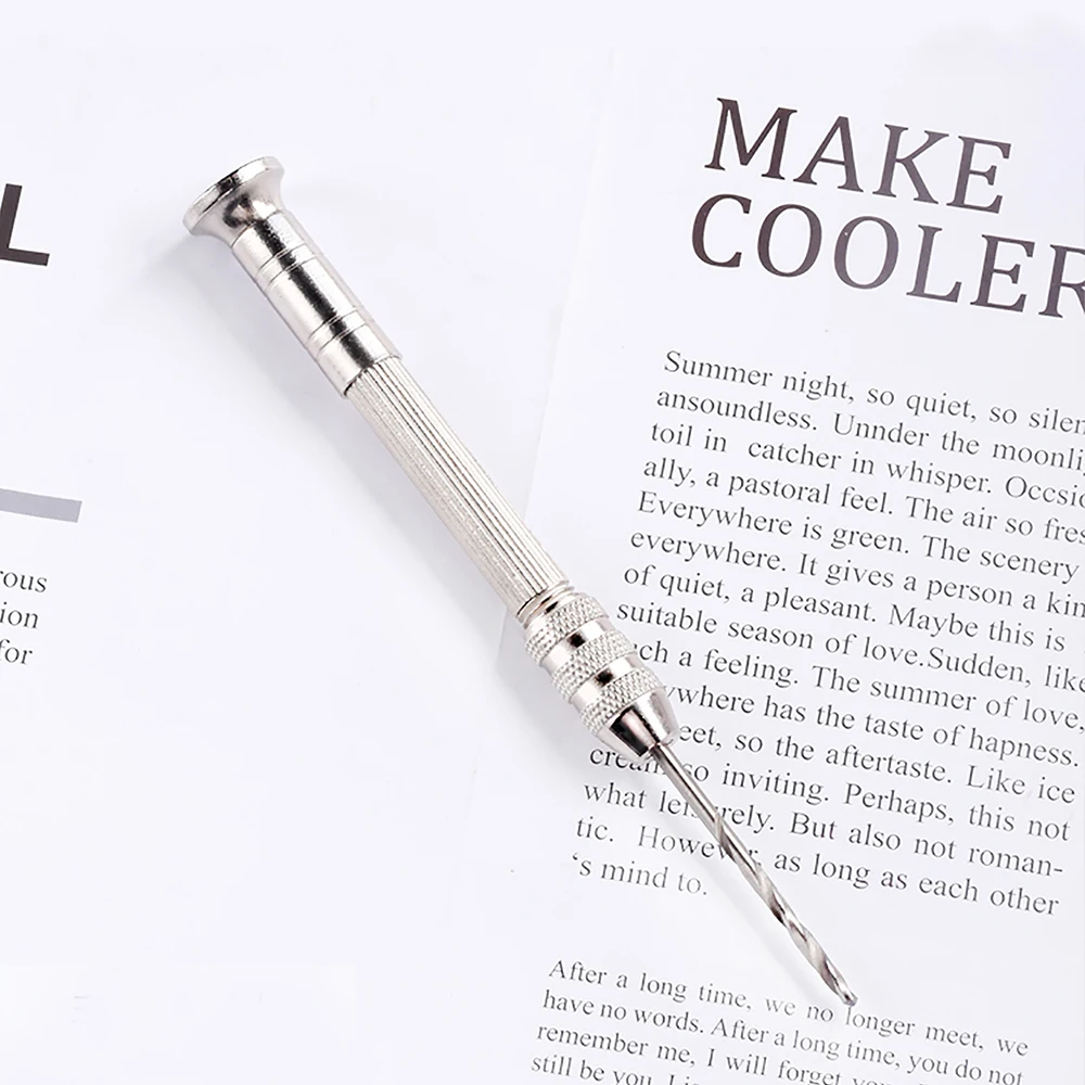Pin Vise Hand Drill Set with 10Pcs Twist Drill Bits Manual Mini Hand Twist Drill for Resin Jewelry Making Wood Model Tool