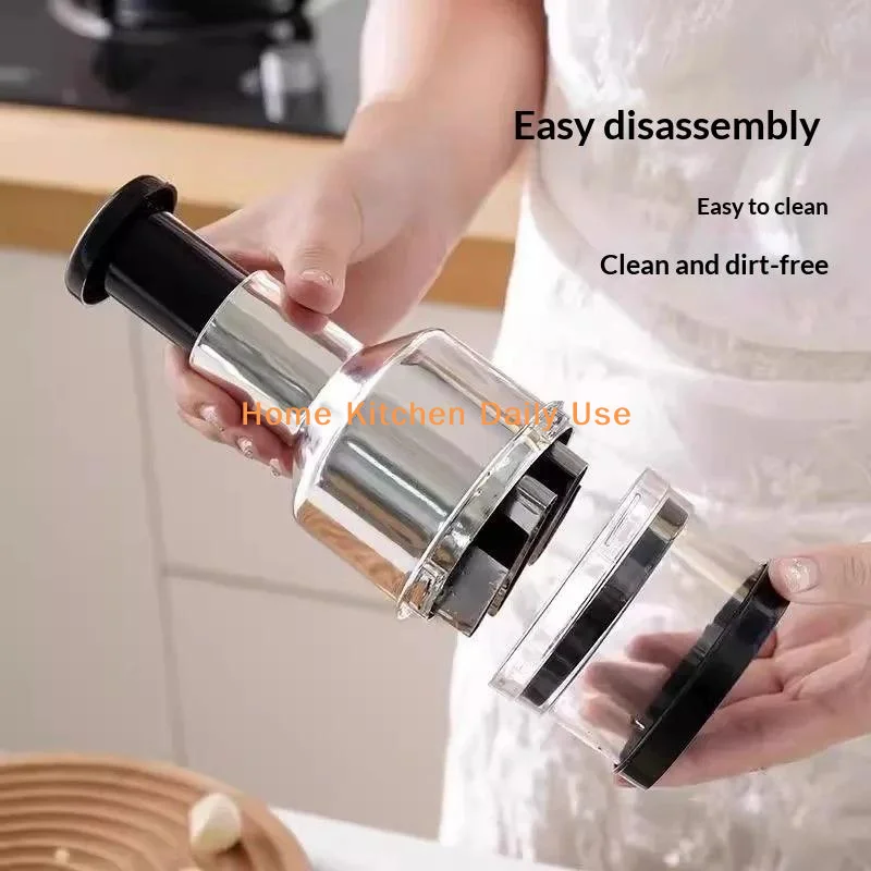 

portable304 Stainless Steel Manual Garlic Press Crusher Multipurpose Mincer Tool for Quick Home Cooking Food Processing