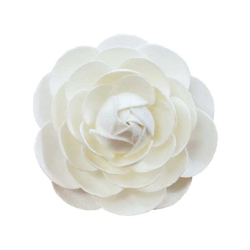 6,5 CM Stoff Kamelie Blume Brosche Perle Kragen Pins Hochzeit Party Corsage Luxulry Schmuck Broschen für Frauen Zubehör – Detail 5