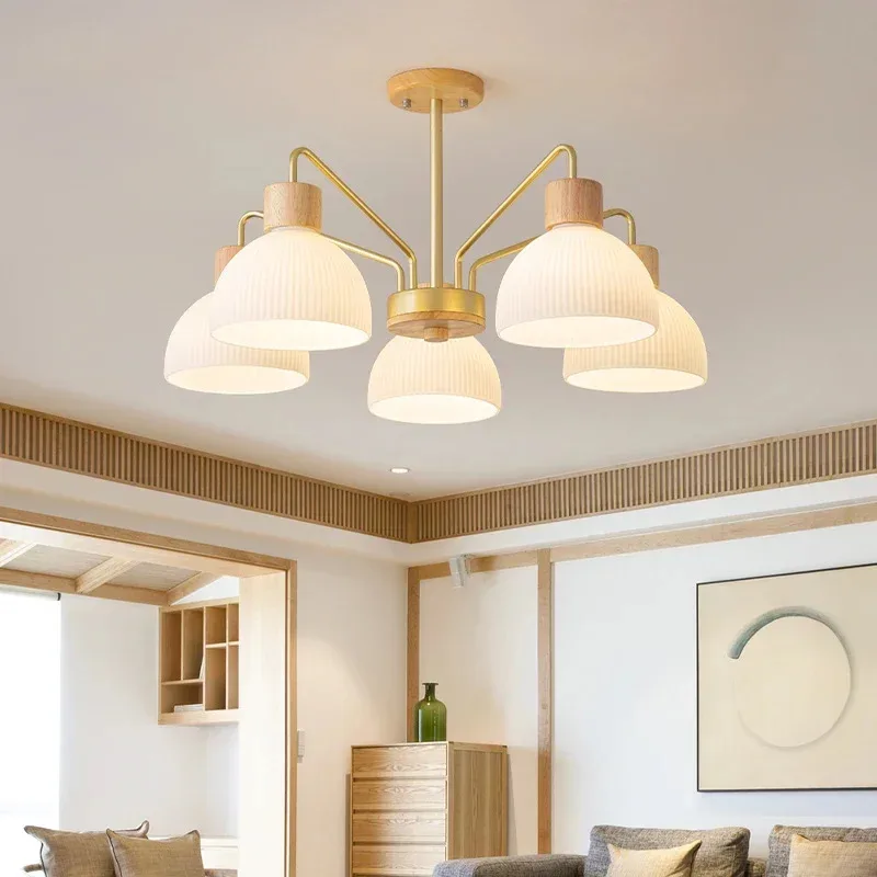 

Nordic Personalized Creative Ceiling Light LED Milky Glass Light Dining Room Study Log Luxury Bedroom Lighting