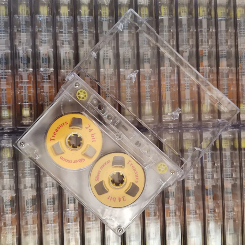 1Pc Color Transparent Tape Case Plastic Audio Magnetic Audio Recording Cassette Tape Shell Empty Reel To Reel Cassette(no Tape)