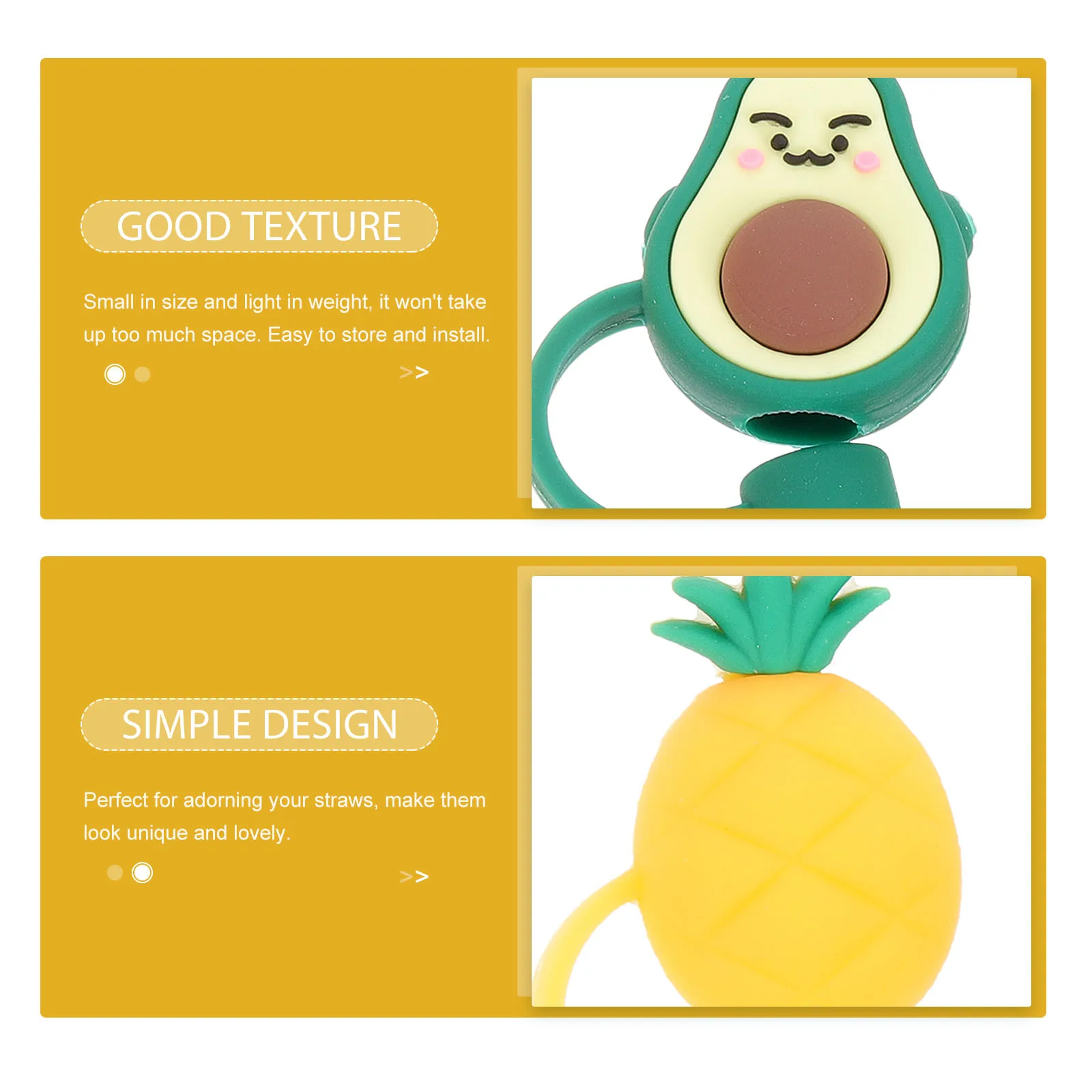 

5Pcs Adorable Straw End Protectors Reusable Caps for Drinking Straws Healthier Use Drinking Straw Cover