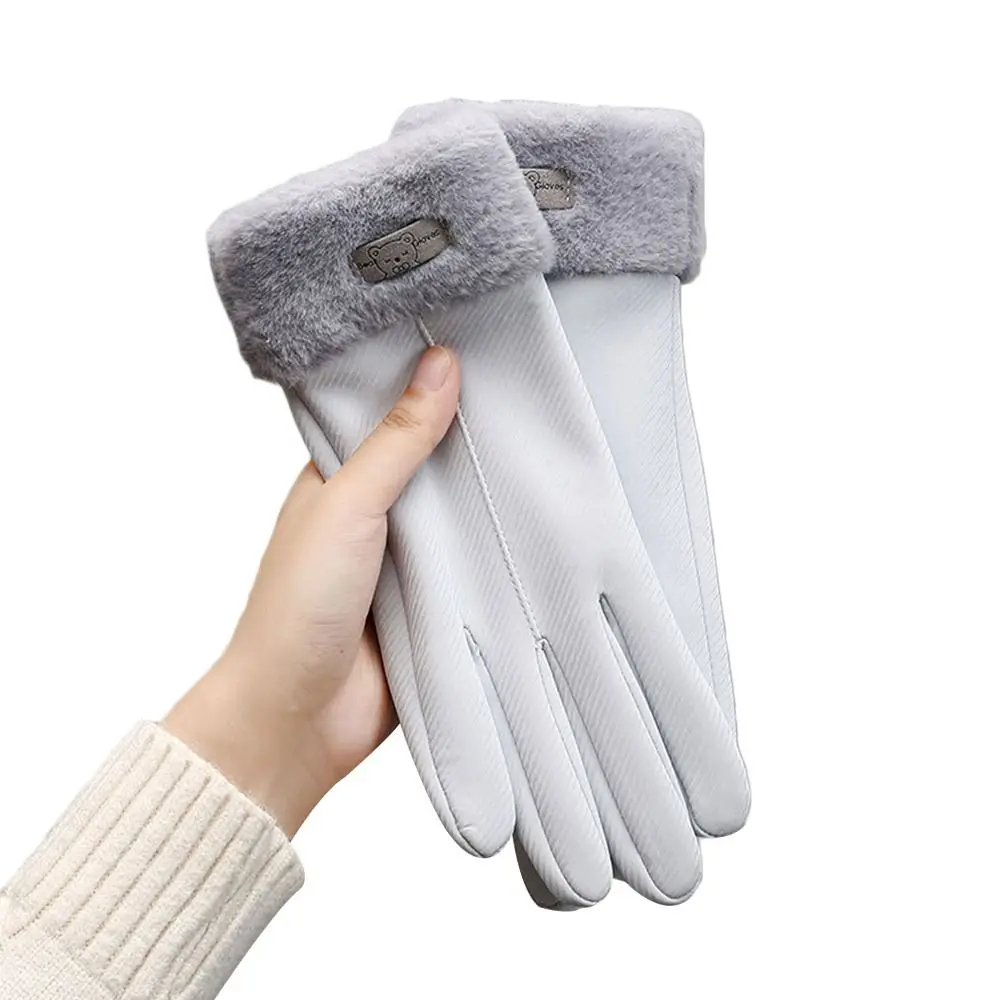Fashion Warm Women Winter Gloves Thick Waterproof Driving Gloves Coldproof Windproof Gloves Outdoor