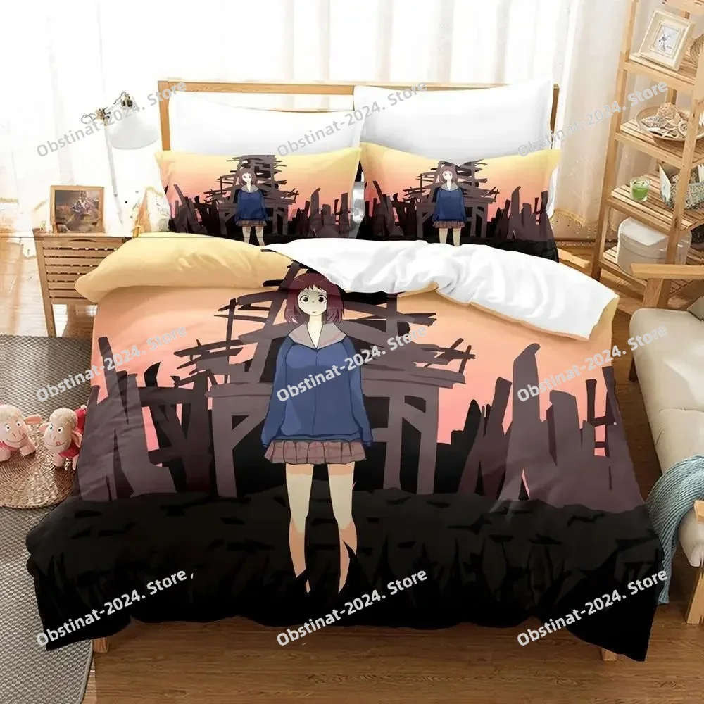 

FAshion 3d Print Anime FLCL Bedding Set Printed Bed Set Duvet Cover Sheet Pillowcase Bed Soft Quilt Cover Full Queen King Size
