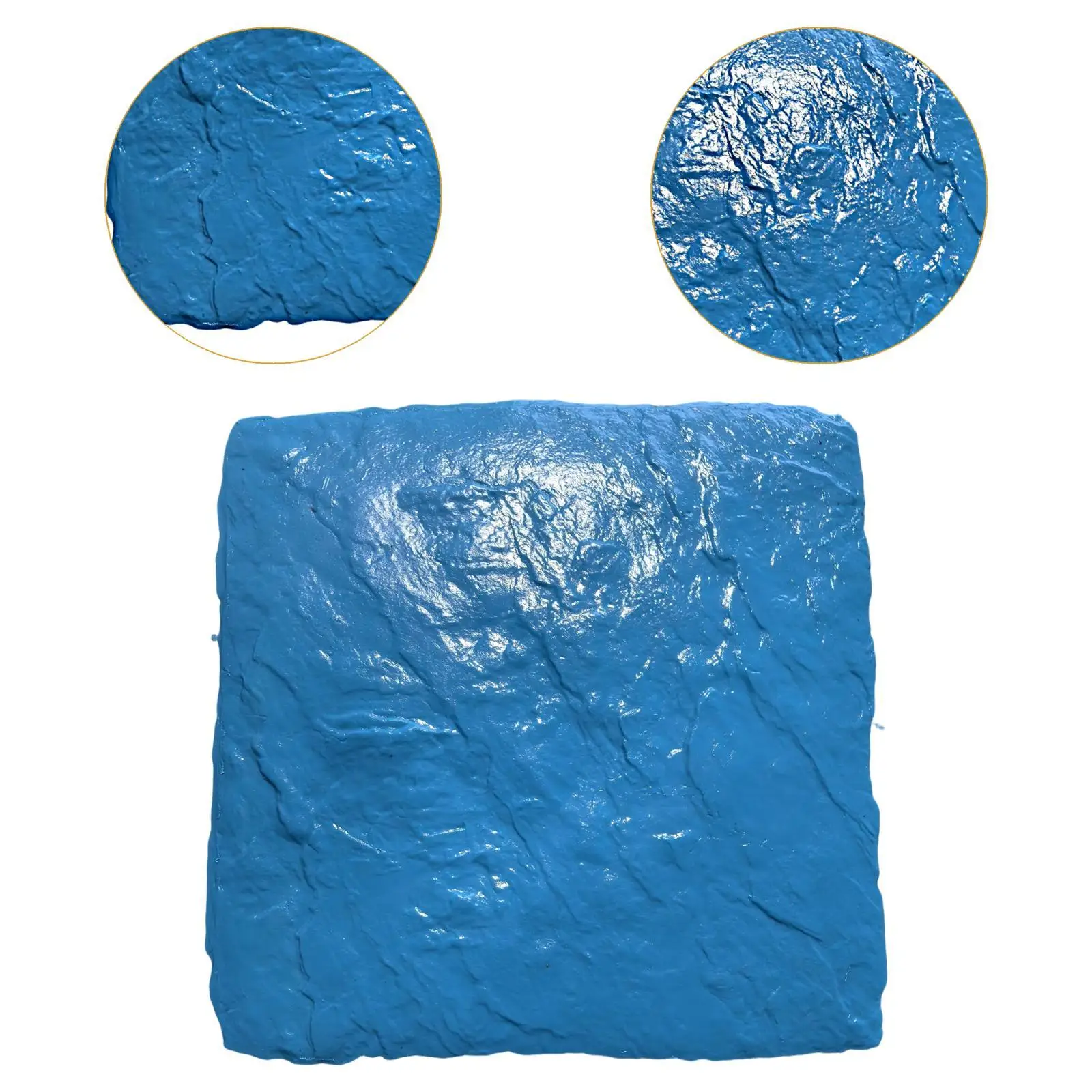 Concrete Stamp Form Paving Pattern Maker DIY Floor Imprinting Stamp Mat Stone Texture Blue for Lawn Wall Patio Courtyard Garden