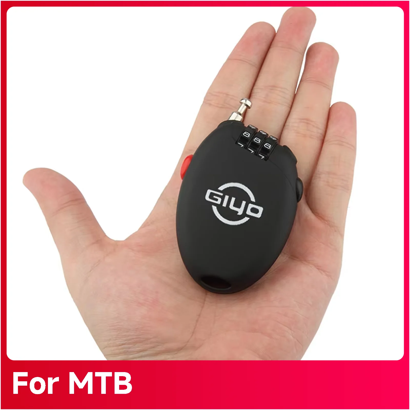Anti Theft Code Padlock Lock For MTB Bicycle Rock Password Lock Retractable Combination Cable Code Lock