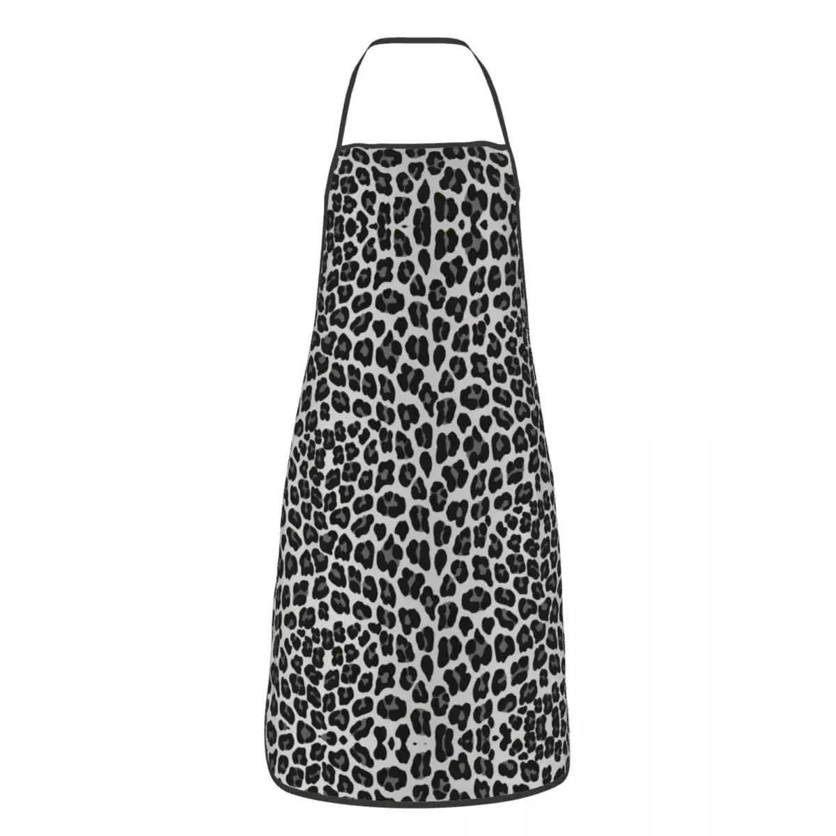 Funny Snow Leopard Print Bib Aprons Men Women Unisex Kitchen Chef Animal Skin Tablier Cuisine for Cooking Baking Gardening