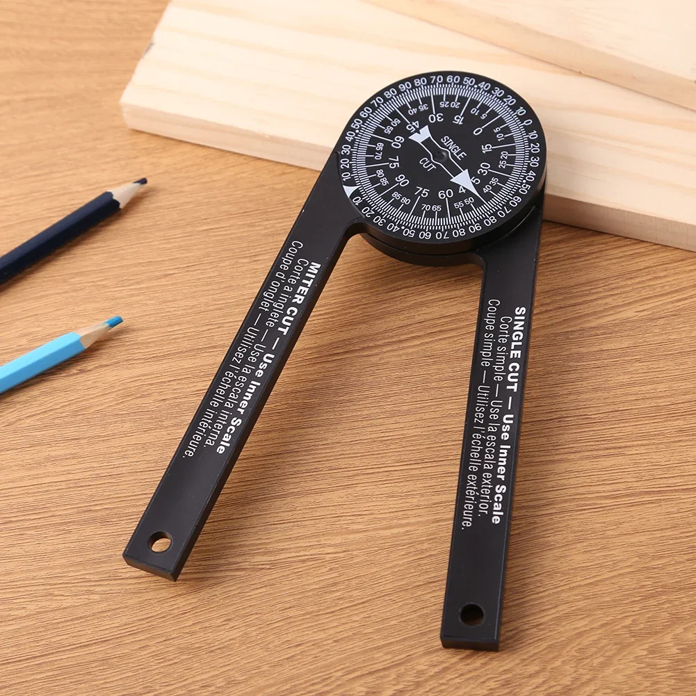 Miter Saw Protractor with Pencil 360° Horizontal Angle Finder High Precision Angle Gauge Protractor for Building Trades