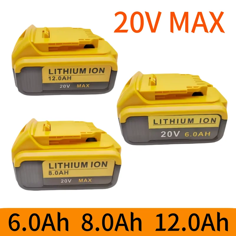 

20V 6.0Ah/8.0Ah/12.0Ah Lithium Ion Battery Suitable for Replace DCB184 DCB182 DCB180 DCB181 DCB201 etc Electric Tool Batteries