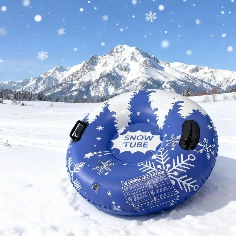 

652F надувные сани для снега с ручками, утолщенная зимняя надувная трубка для снега, трубка для санок из ПВХ, зимняя игрушка для
