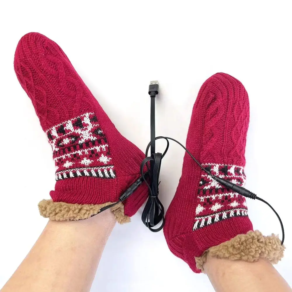 

Зимние теплые носки с USB-подогревом, быстрый нагрев, термоэлектрические теплые носки, мягкие теплые носки для спорта на открытом воздухе