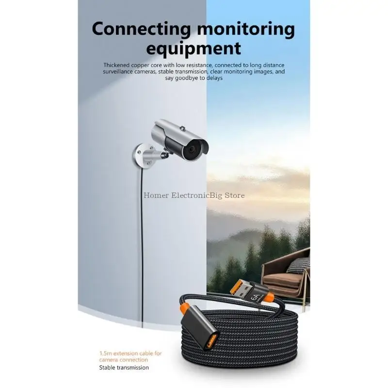 USB to USB Extension Cable Male to Female Fast Data Cable for Computer