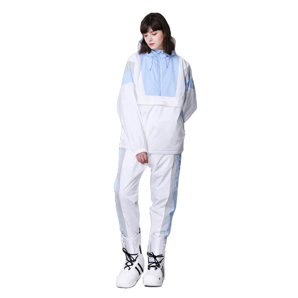 STLF مخصص الكبار شتاء دافئ في الهواء الطلق الثلوج سترة فستان أطفال مع سروال داخلي مقاوم للماء التزلج بدلة سباق وزرة الرجال النساء #2