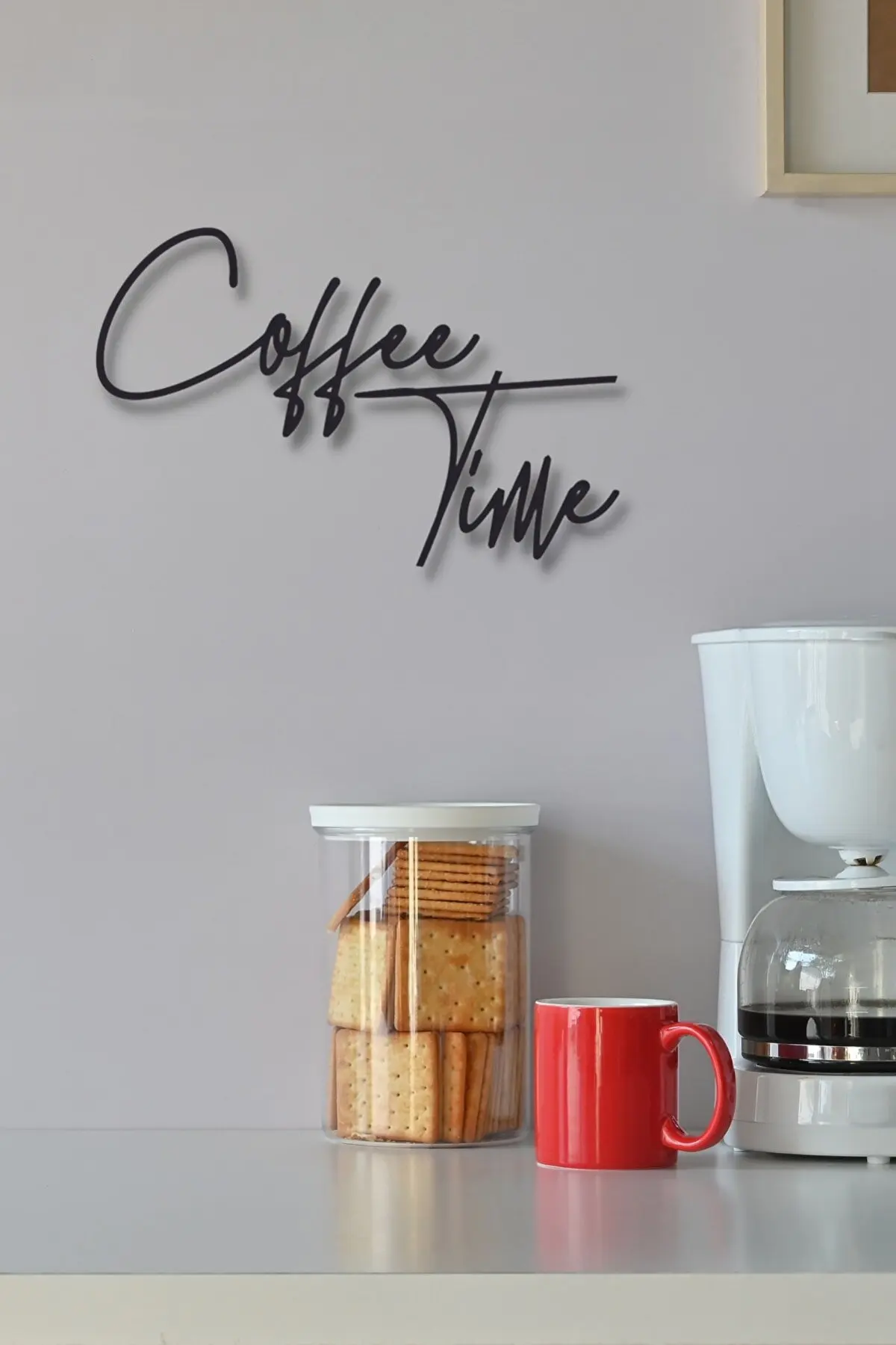 Black Wood Coffee Time Coffee Time Wall For Ornament Kitchen Cafe Wall Decor 45x30cm Table