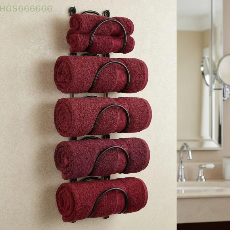 

Настенная металлическая вешалка для полотенец и полка-органайзер для винных бутылок для экономии пространства дома