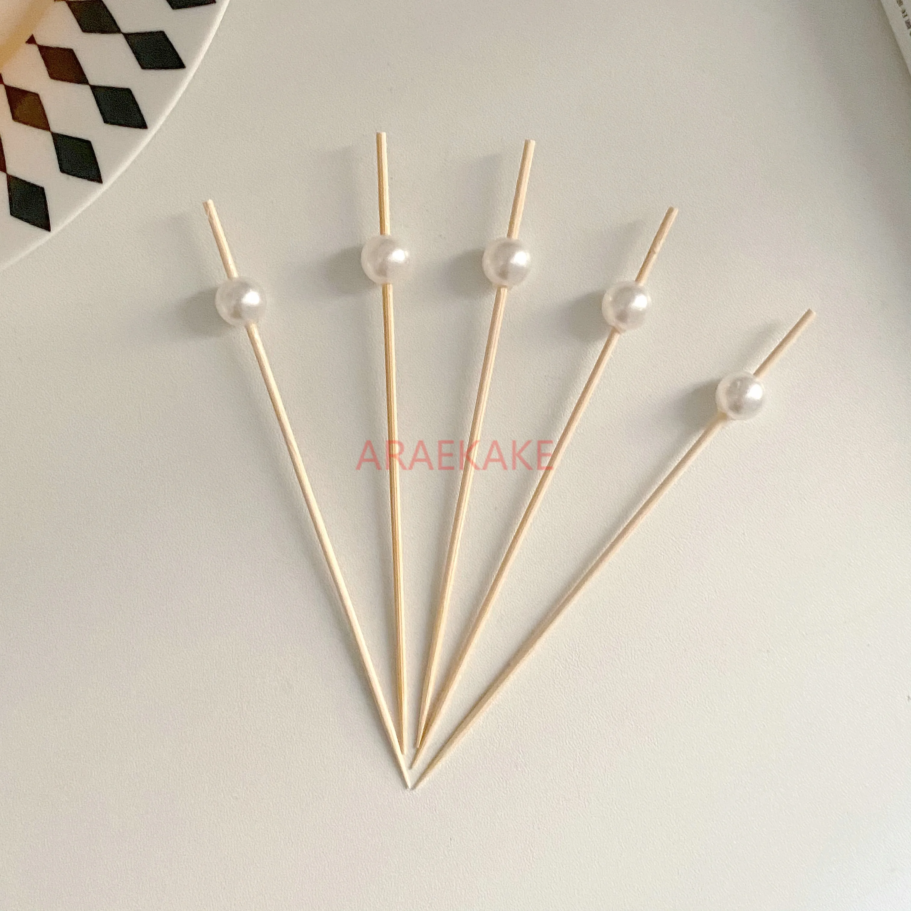 

Одноразовые фруктовые креативные бамбуковые палочки, круглые бусины, бамбуковые палочки, тарелка с фруктами, палочки для украшения коктейлей, гамбургский бамбук