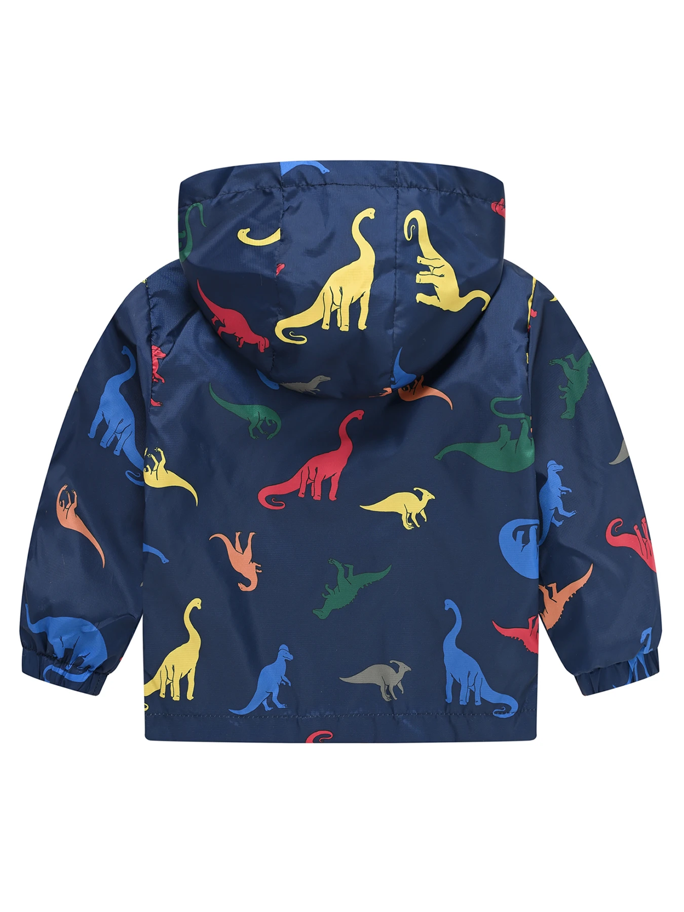 Autumn jacket, cartoon pattern on light green background, colorful dinosaur on dark blue background, comfortable and versatile,