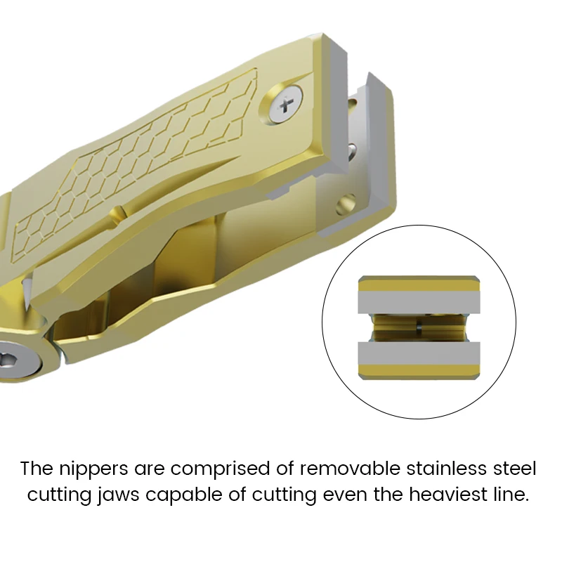 ماكينة قص خط الصيد المصنوعة من الألومنيوم، قواطع خط الصيد الصغيرة لقطع خط النايلون الناعم