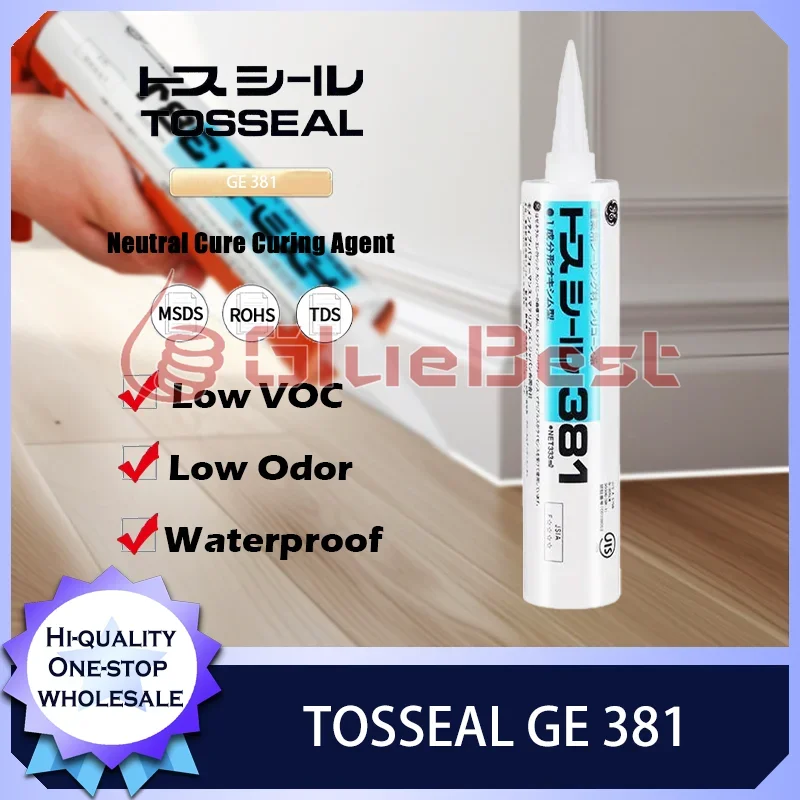 TOSSEAL GE 381 High Performance Neutral Curing Agent Transparent Silicone for Glass Bonding and Sealing Original Product