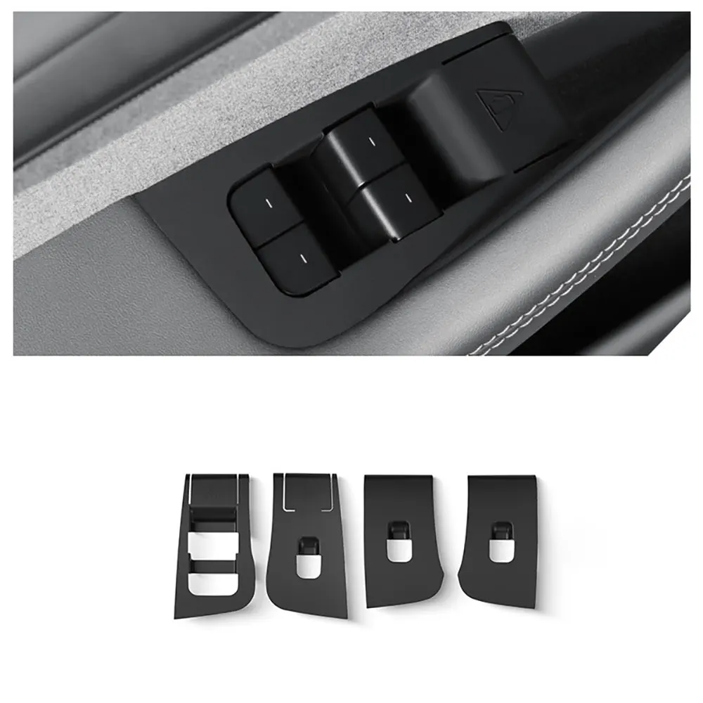 

For Tesla Model Y Juniper 2025-2026 Silicone Window Lifter Switch Buttons Door Open Handle Lifter Panel Switch Buttons Cover
