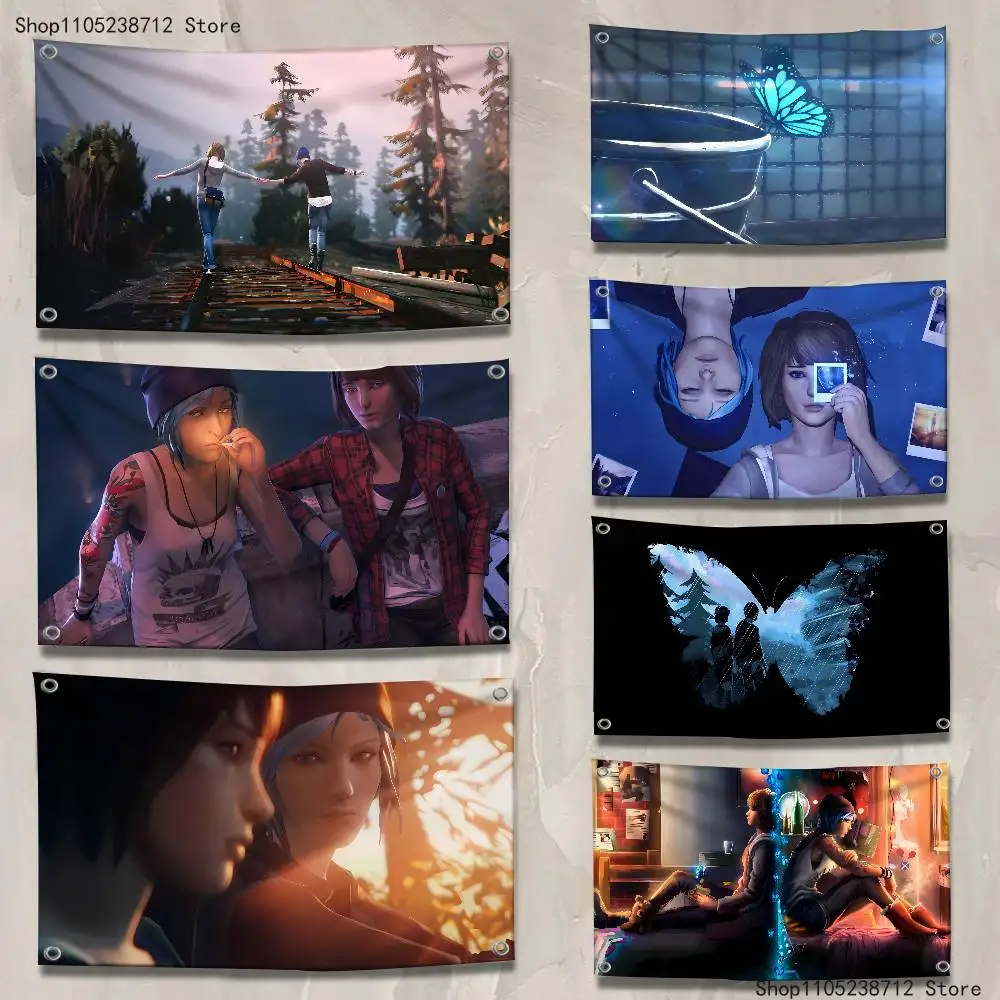 

Game L-Life is S-Stranges Flag Tapestry Banner For Bedroom Outdoor Living Room Restaurant Bar Wall Decor Party