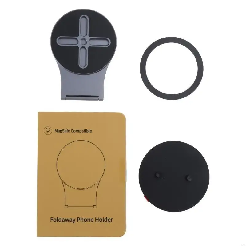 حامل الهاتف المغناطيسي مستقر ومضغوط للهاتف المعدني المحمول للهاتف لسهولة الوصول والتعددات المتعددة لجهاز الكمبيوتر المحمول