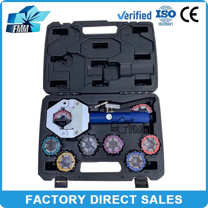 

FMM Car Air Condition Hose Manual Hydraulic Crimp Portable Tool Repair A/C Hose Crimper Tools Kit Storage Box