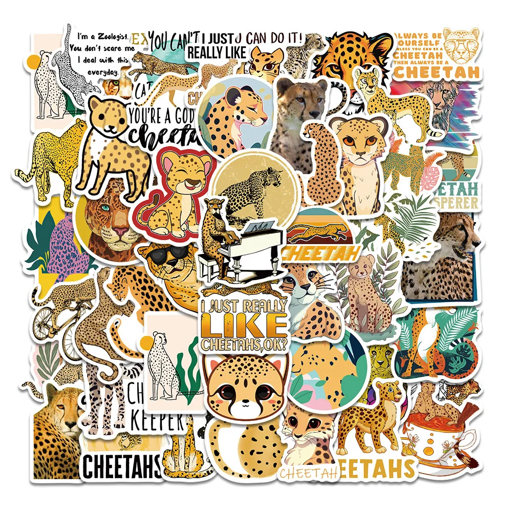 50pcs קריקטורה צ 'יטה מדבקות לארוז טלפון נייד ניירת ipad מזוודה עבודת יד מדבקה