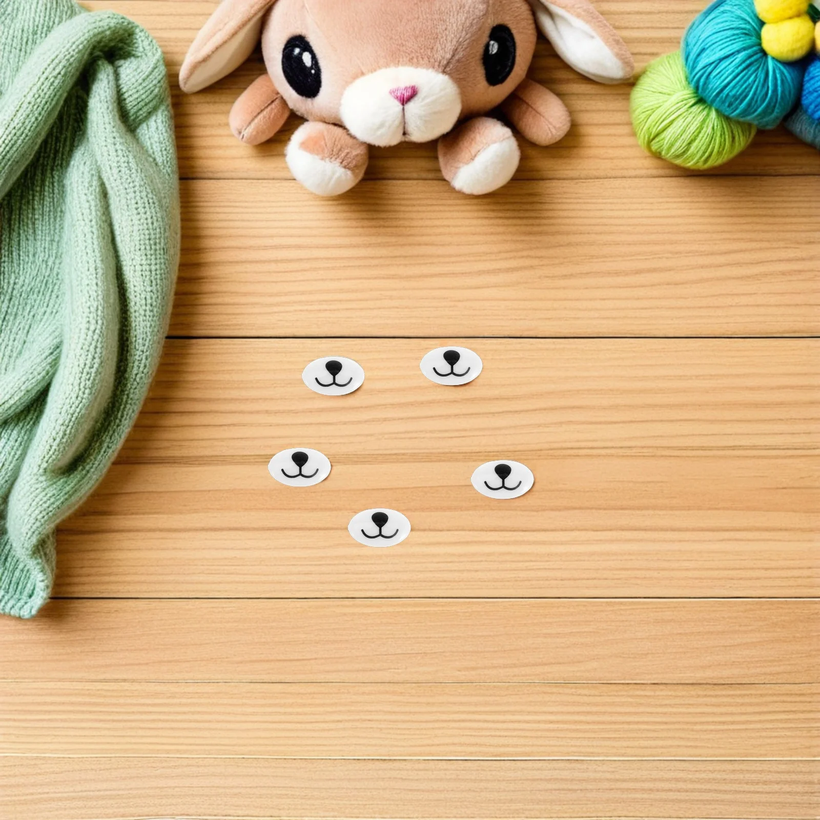 200 Pezzi di Naso di Sicurezza Fatto a Mano all'Uncinetto, Base Piatta Ovale per Riparazione Orsacchiotti, Accessori per Artigianato, Kit Fai-da-Te per Animali di Peluche