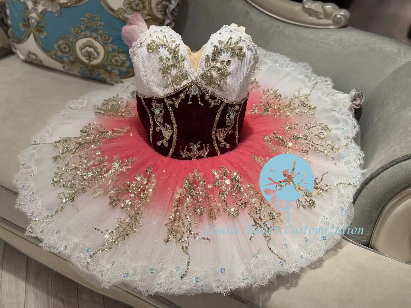 

Новая высококачественная индивидуальная розовая, красная, серебряная кукла-фея, балетная кукла для соревнований, юбка-пачка для взрослых и детей