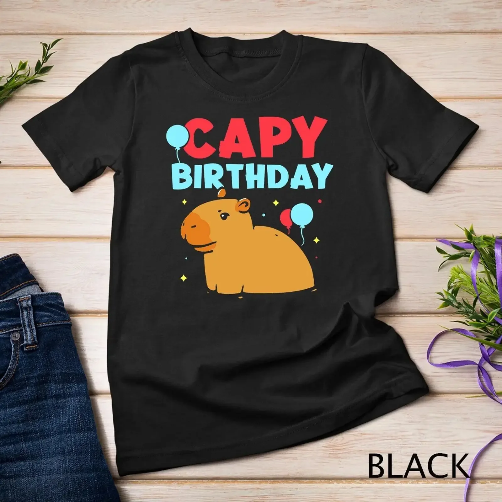 Capy Birthday Lover Capybara Animal Capybaras Rodent T Shirt  vintage Washed designer clothes Versatile Breathable streetwear