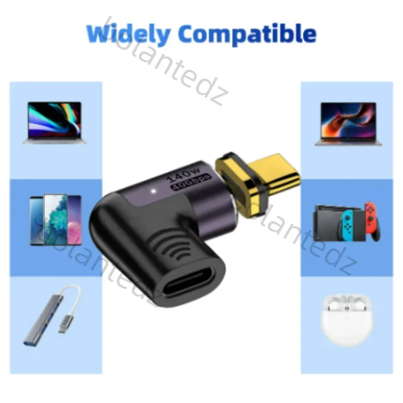 140W USB4.0 Magnetic Adapter USB C to Type C 40Gbps Fast Charging Magnet Converter Cable Connector 8K@60Hz USB Type C PD Adapter