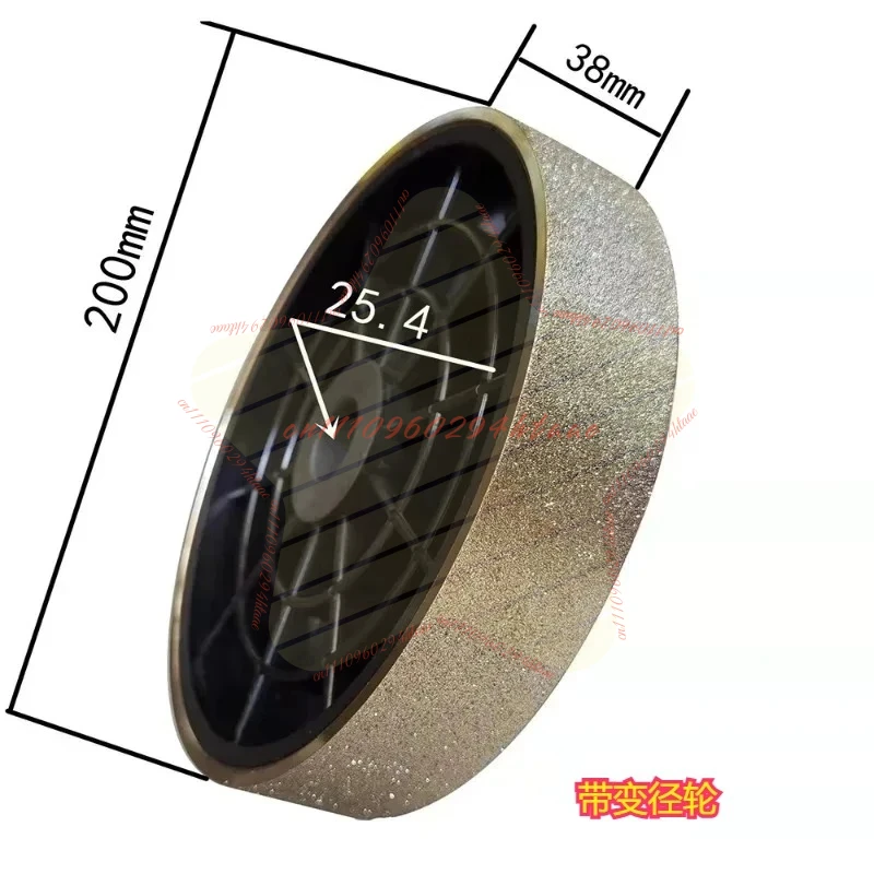 Electroplate Coated Diamond Grinding Sharpener Wheel Accessory Disc Diameter 200mm Width 38mm for Glass Tungsten Steel Polishing