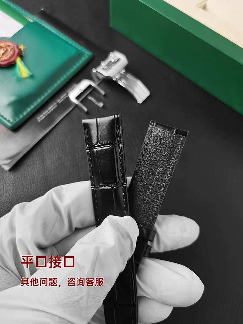 FUYIJIA Custom IW-C PORTUGIESER PORTOFINO Original Watchbands 20MM×18MM 22MM×18MM Cowhide Strap Folding Buckle/Pin Buckle Belt