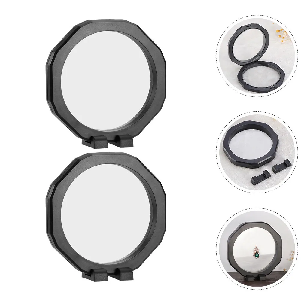 

2Pcs Transparent Pe 3D Frame for Jewelry Coins Insects Dried Flowers Specimen Home Office Decor Display Box