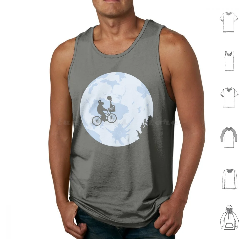 Go Home Roger! Tank Tops Vest Sleeveless Et Movie Tv Mash Up Vector Navy Pop Culture Funny Roger Moon Bike Piercek25