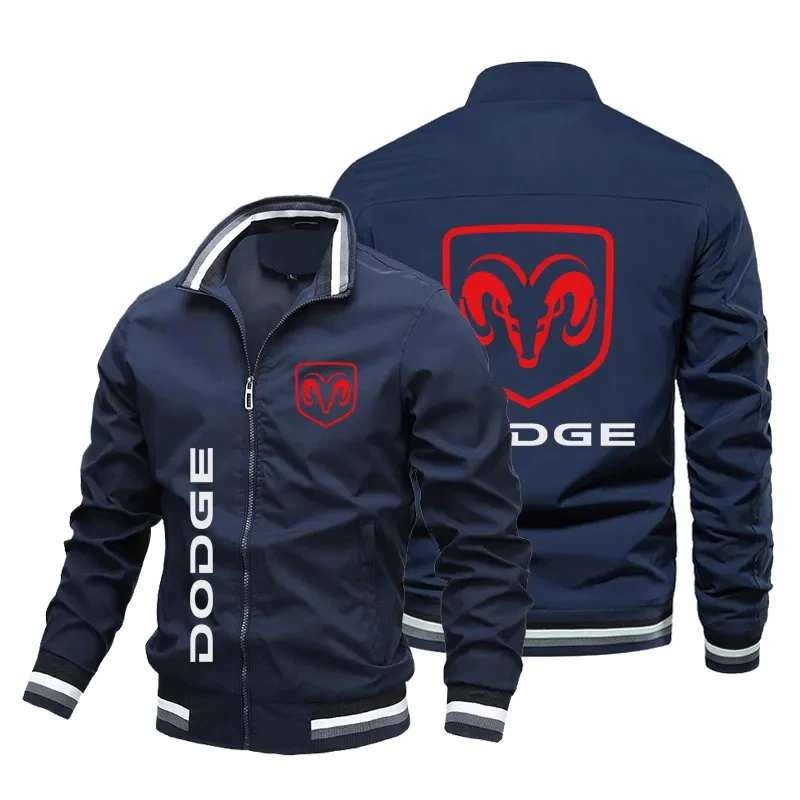 

2024 Spring and Autumn New Dodge Logo Automotive Men's Bomber Casual Outdoor Fashion Ultra Thin Zipper Sport Jacket