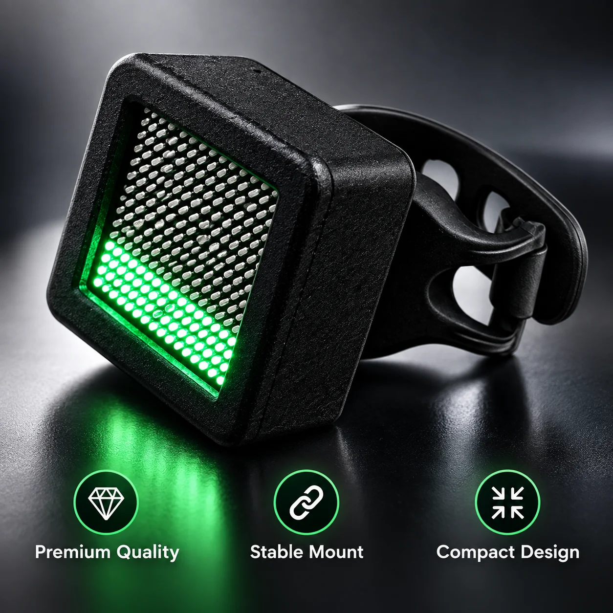 Fluid Simulation Bike Light with LED Water Flow Effect Motion Responsive Display and Flexible Strap for Decorative Night Cycling