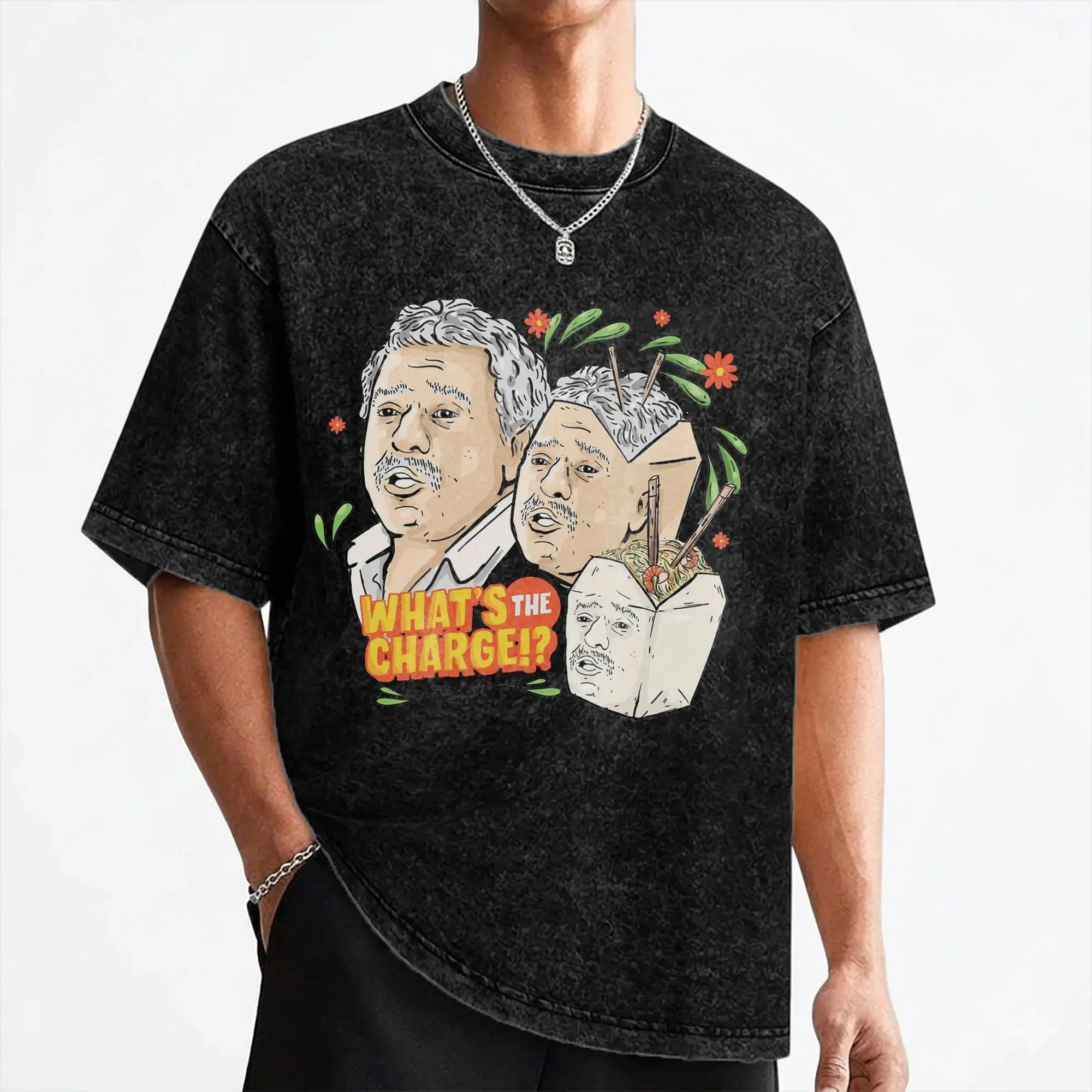 Succulent Chinese Meal T Shirts Washed Cotton Harajuku T-Shirt  Fashion Men Women Streetwear Printed Tee Shirt