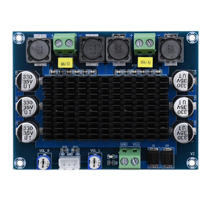 XH-A113 TDA7498 Dual Channel High Power Digital Power Amplifier Board Built-in Chassis HiFi Audio Amplifier