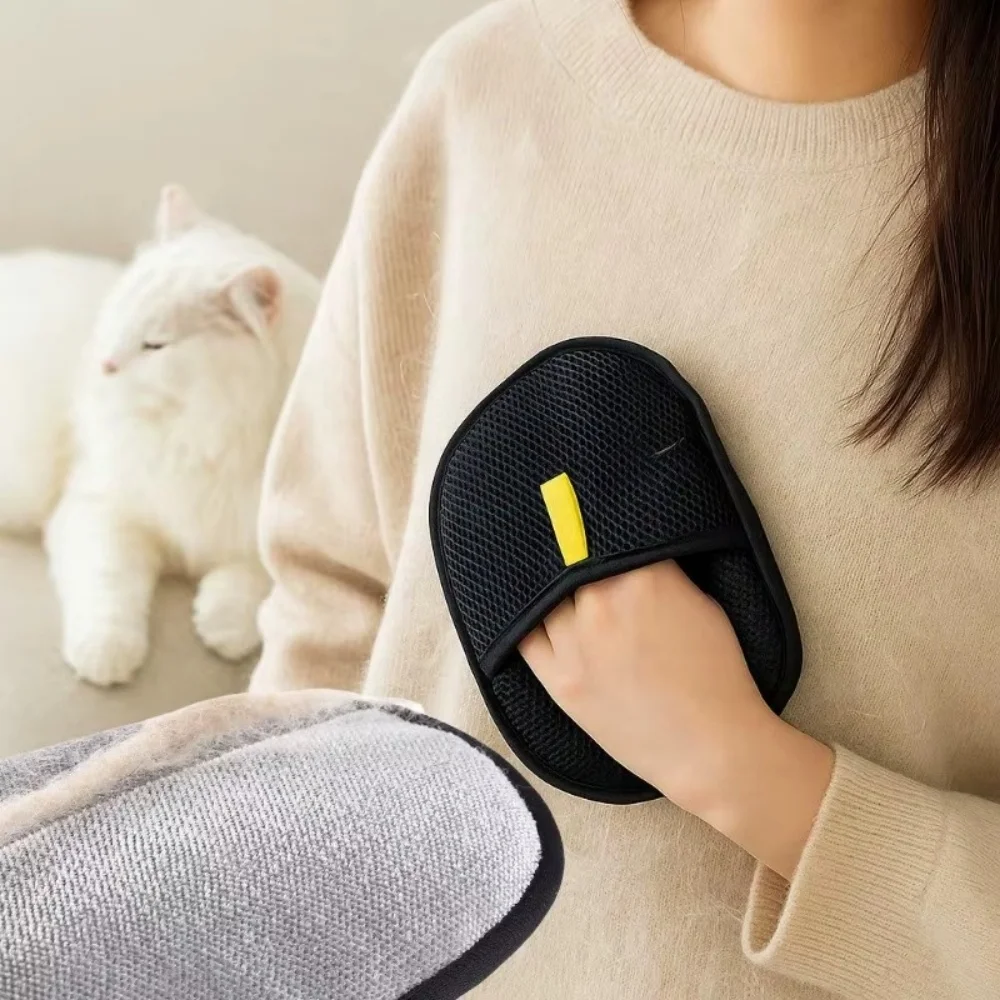 Upgrade Efficient Pet Grooming Gloves Reusable Cat Dog Hair Removal Tool Portable Fur Remover for Pets Sofa Furniture Cleaning