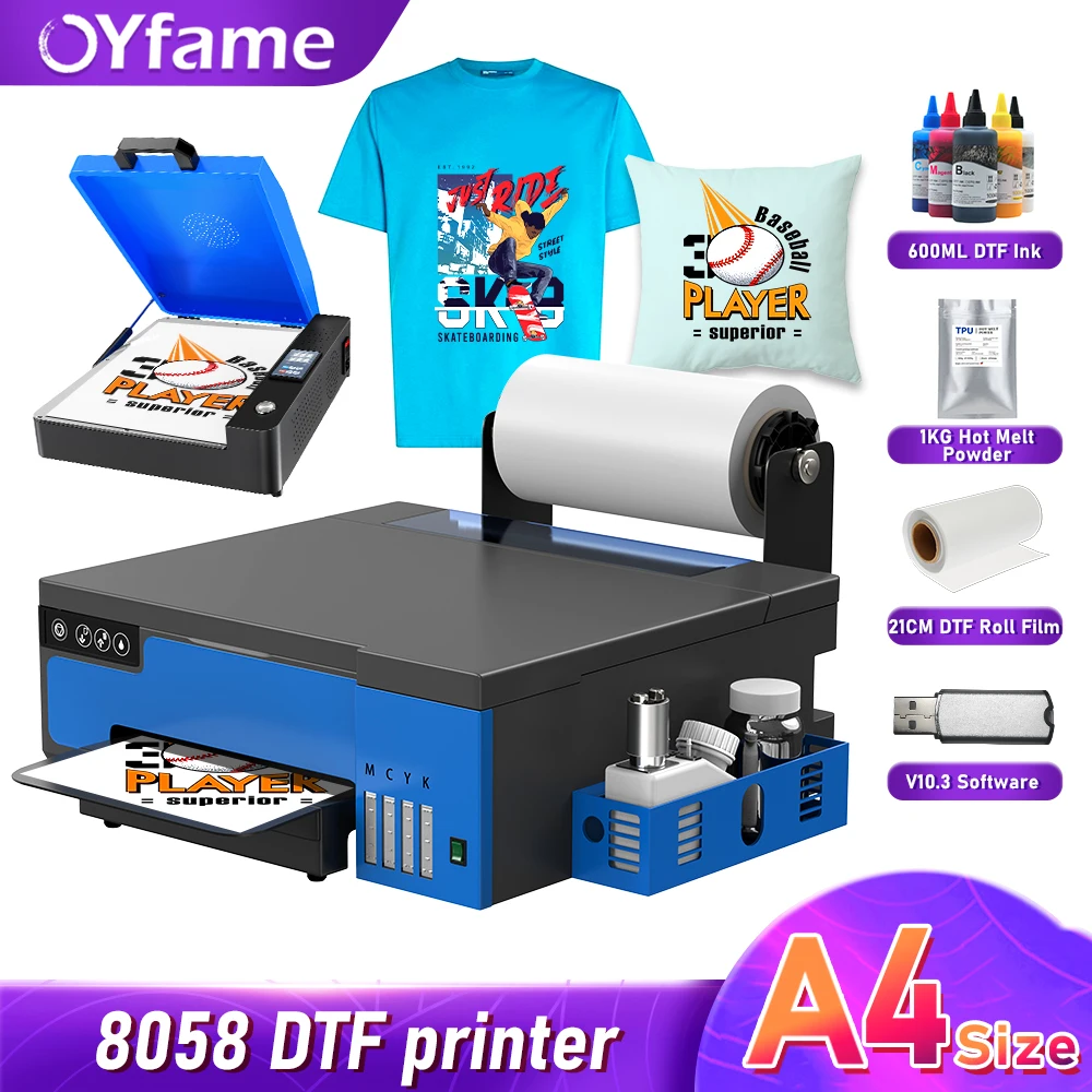 

OYfame For Epson XP600 imprimante dtf a3 dtf printer machine Directly To Film DIY t shirt printing machine with White Stirring