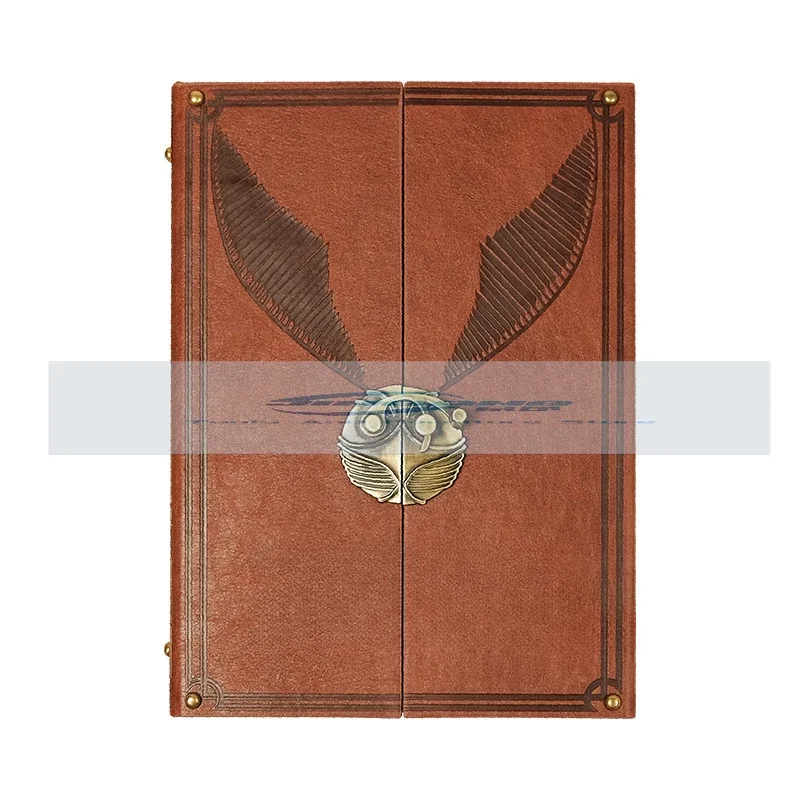 

Notebook Golden Snitch Hard Leather Hinge Thread Double Adhesive Paper Hardcover Diary Zinc Alloy Gift Box
