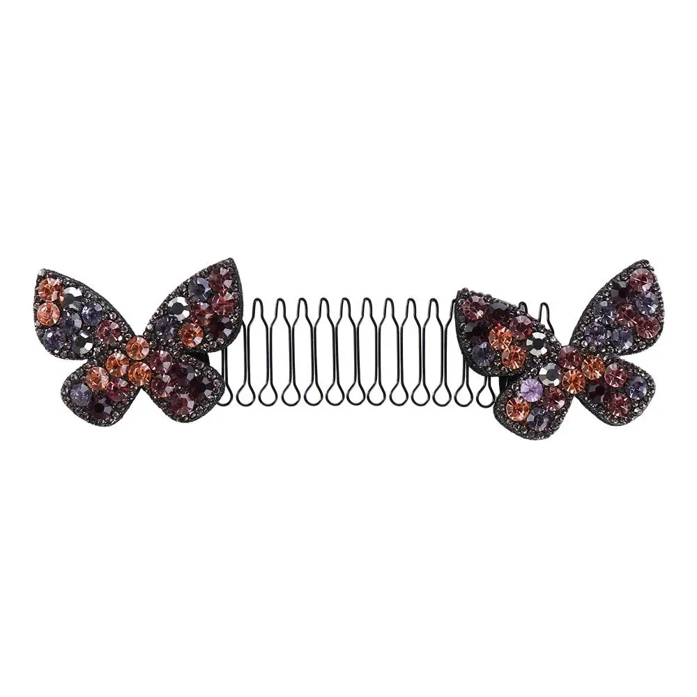 

Fashion Rhinestone U Shape Hair Styling Comb Butterfly Star Invisible Extra Hair Holder Headwear Hair Wear Spring Hair Comb Lady