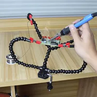 Desk Clamp Soldering Helping Hand 3/4/5 Flexible Arms Soldering Third Hand Tool Soldering Station Holder for Welding Repair