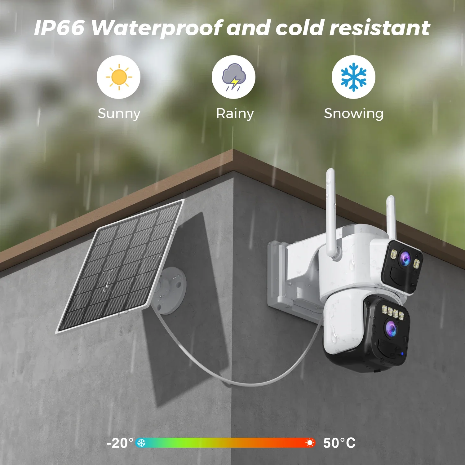 BESDER 4K Solar Wireless IP Camera 8MP 7800mAh Battery Outdoor HD 4MP Dual Lens WiFi CCTV Security Camera