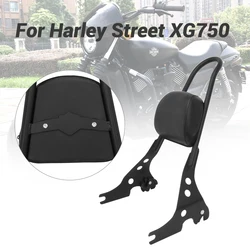 For Harley Street 500 750 XG500 XG750 2015-2021 Detachable Rear Passenger Backrest Motorcycle Black Sissy Bar Cushion Pad