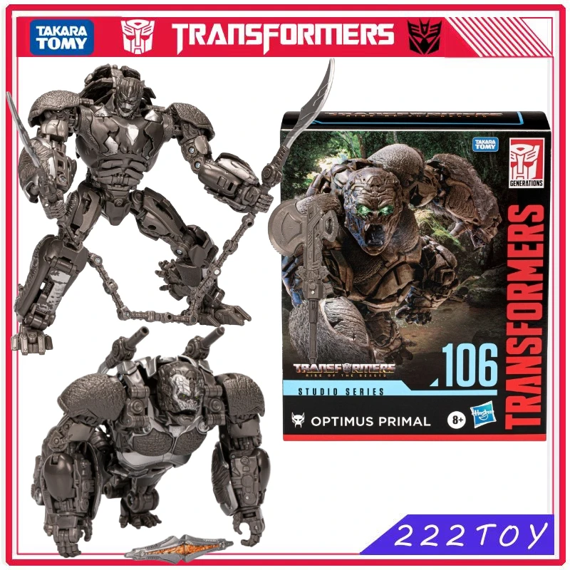 New Takara Tomy Transformers Studio Series SS106 Leader Class Optimus Primal Action Figure Robot Toy Gifts Hobbies Anime Figures