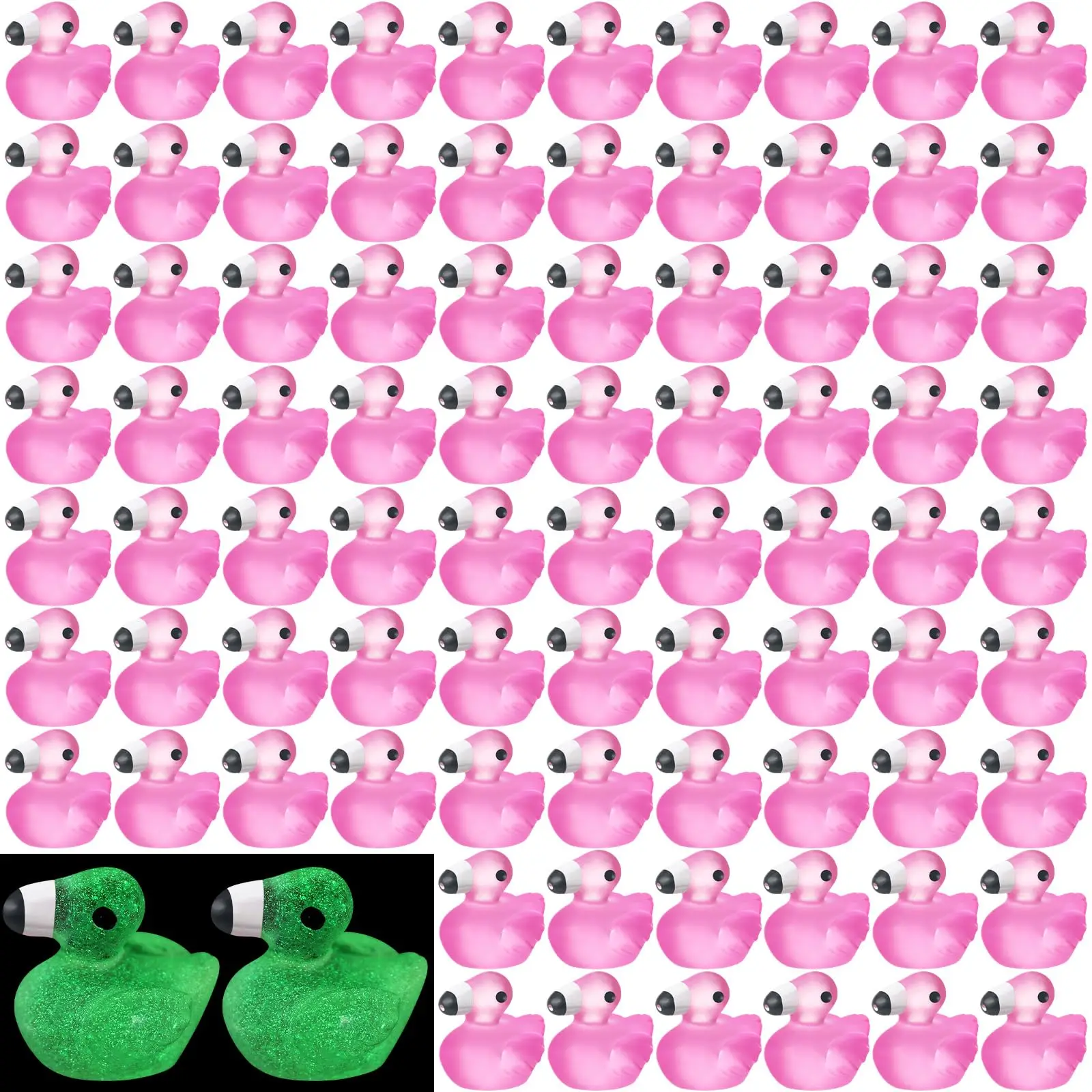 

200Pcs Flamingo Tiny Duck Mini Resin Flamingo Duck Tiny Duck Mini Figurine Flamingo Toy for Home Dollhouse Ornament Cake Decor