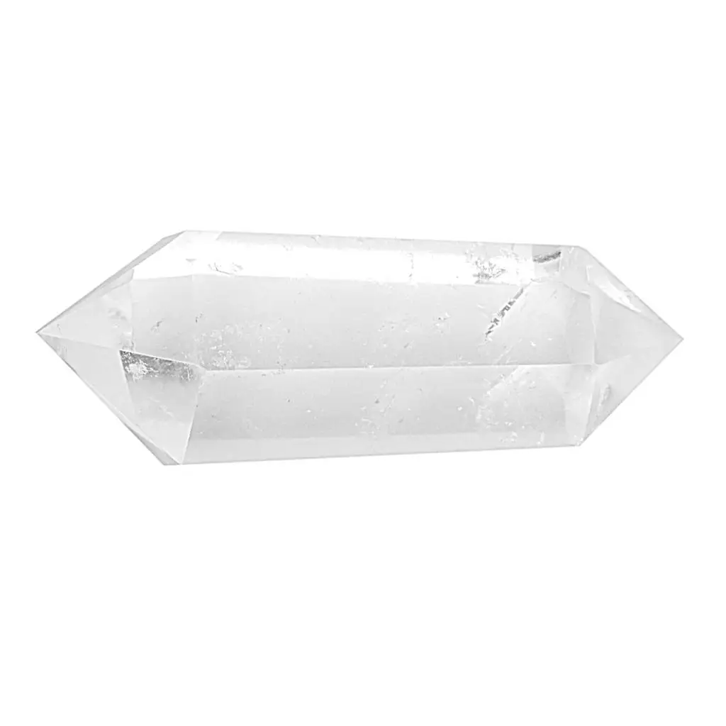 Crystal Ball Natural Stone Quartz Double Point Clear Crystal Tip for Office Desk and Spiritual Gifts